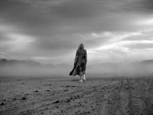 woman alone in the desert